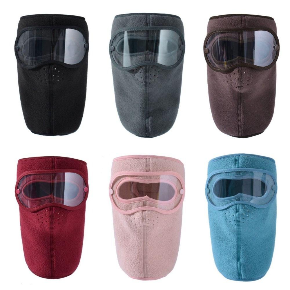 Plush Full Face Cover Soft Goggles Mask Face Cover Winter Cycling Mask  Riding