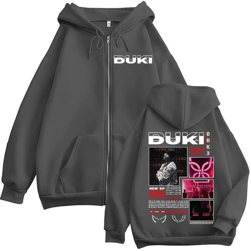 Rapper Duki 5202 MIXTAPE Album Zipper Hoodies Men's Women Clothing Fashion Zip Up Sweatshirts Fleece Casual Oversized Pullovers