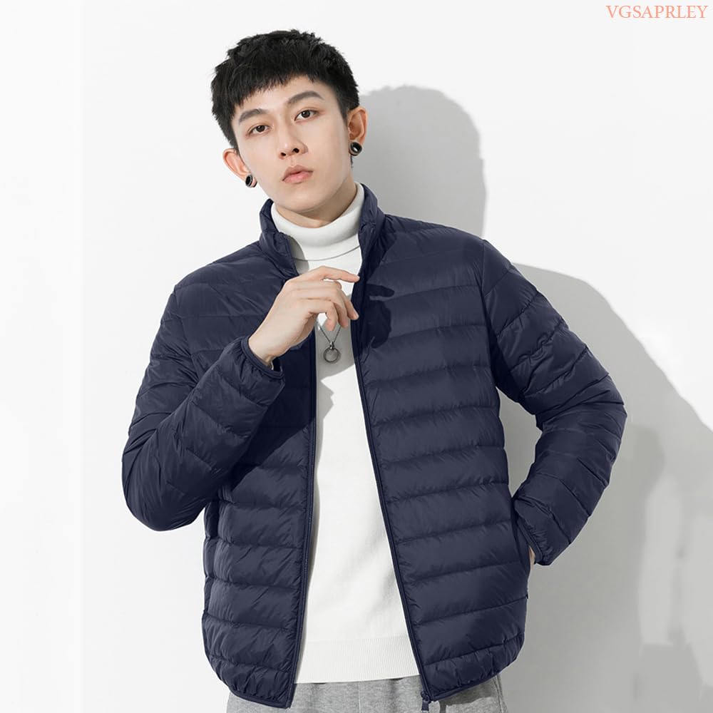 VGSAPRLEY Ultra lehká péřová bunda a Ideální pro a Outdoor a VG18 Pánská bunda, Lehká, Větruodolná, Teplá, Dojíždění, Turistika, Aktivity,
