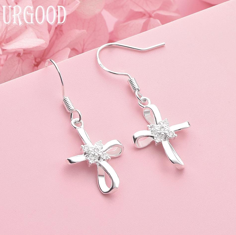 

Серьги из стерлингового серебра 925 пробы с цирконами ААА, свадебные украшения