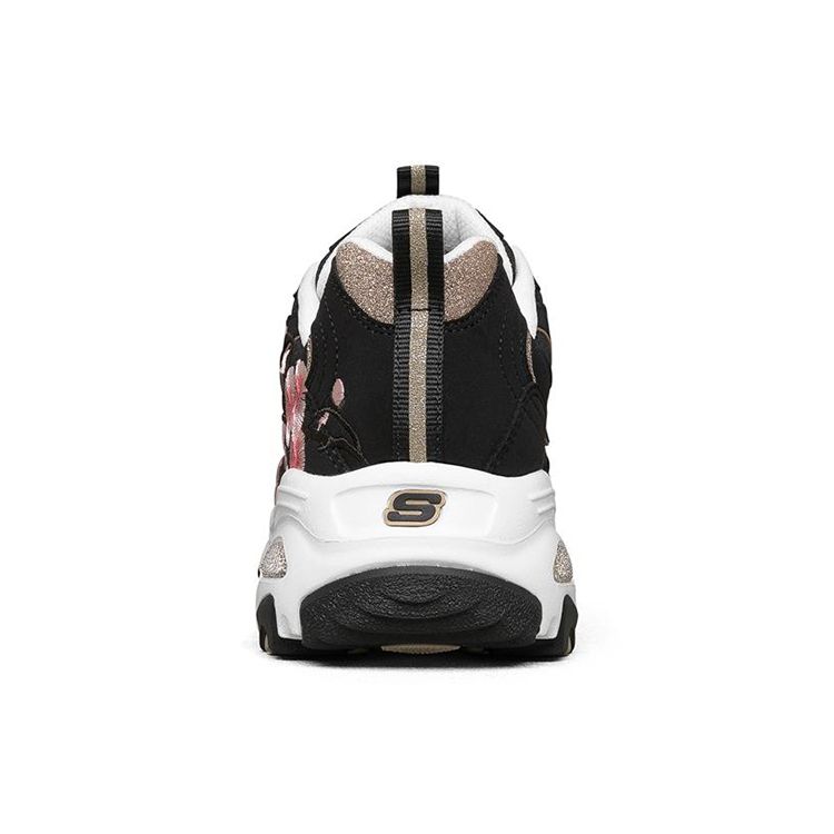Skechers DLites 1.0 Látka Kůže Sportovní Ležérní Nízké Lifestyle Boty Dámské tenisky Černá 149239-BKPK