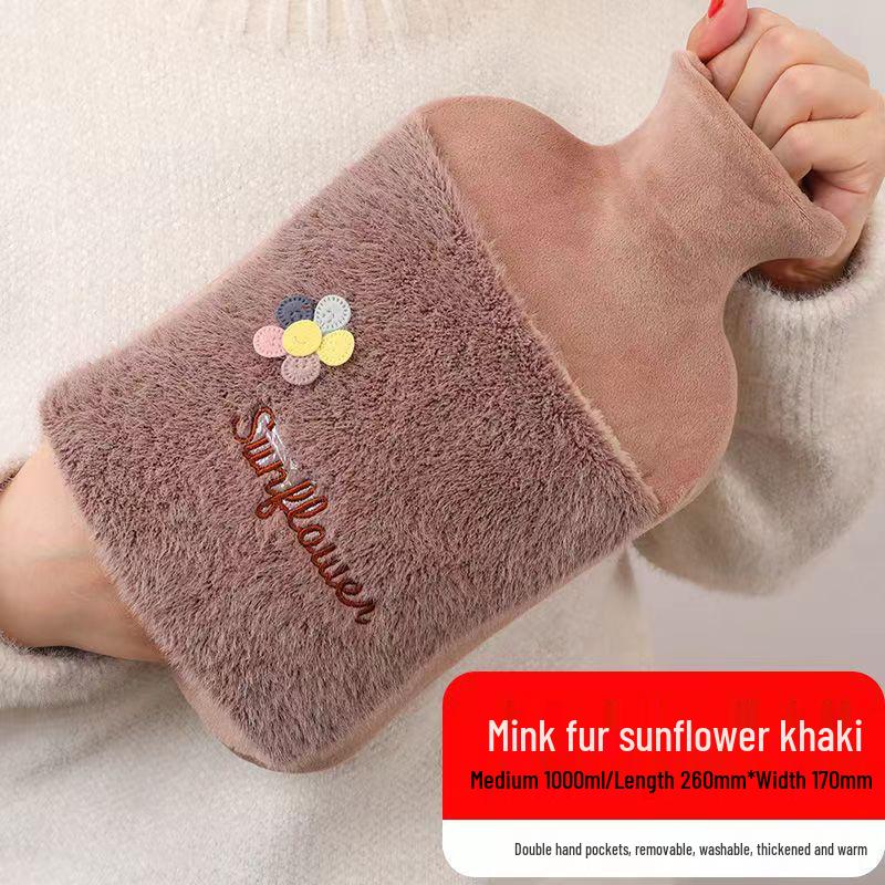 Large Hot Water Bottle - Versatile Hand Warmer & Belly Heat Pack with Water Injection
