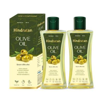 Leeford Hindratan Körpermassage-Olivenöl, 2er-Set (100ml)Haare & Körper mit Vitamin E und parabenfreier Formel – Pure & Women & Men