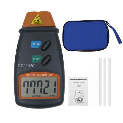 DT-2234C LCD Ruční Laserový Digitální Tachometr Bezdotykový Tach 2,5 ot./min - 99999 ot./min Měřič Rychlosti Motoru se 3 ks Reflexní Pásky