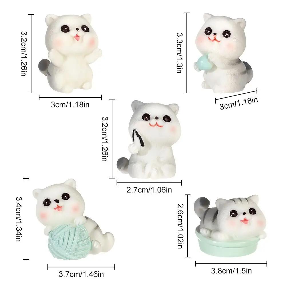 Gift Ornament Mini Home Decor Figurines Miniature Cute Cat Garden kitten For Kids Children Baby Room Decoration Toy Home Decor