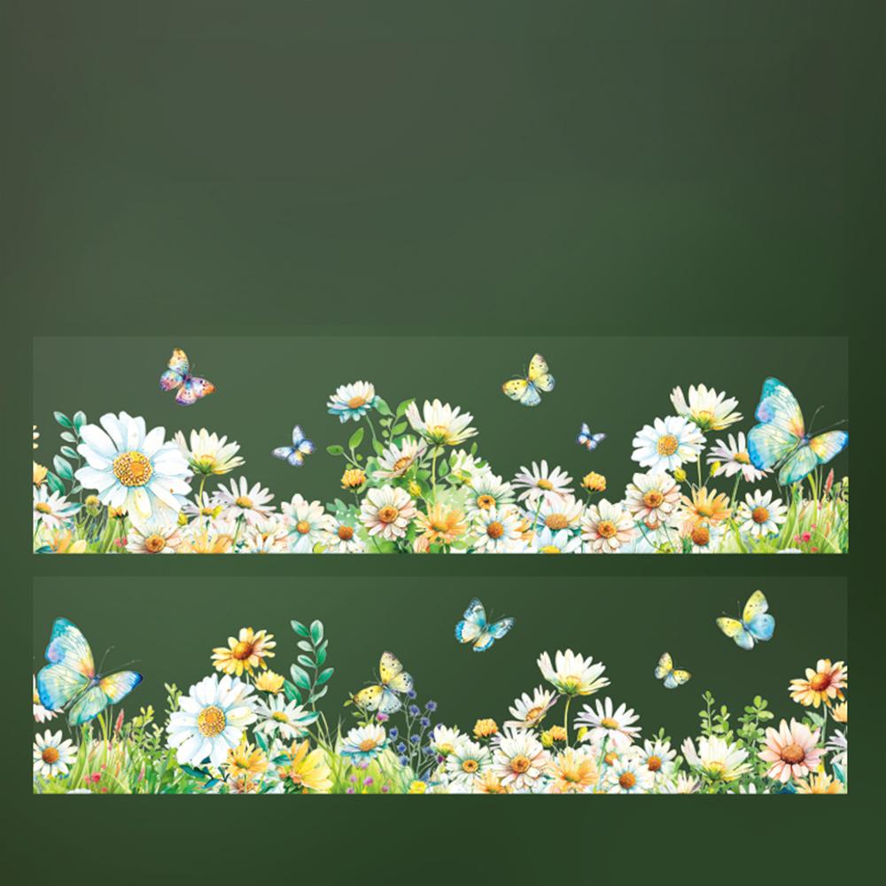 

6 Стилей 200см/Рулон Цветок И Растение ПЭТ Лента Ракушка Свет Ландшафтный Дизайн DIY Материал для Ручного Счета Петлевая Наклейка Украшение для Скрапбукинга