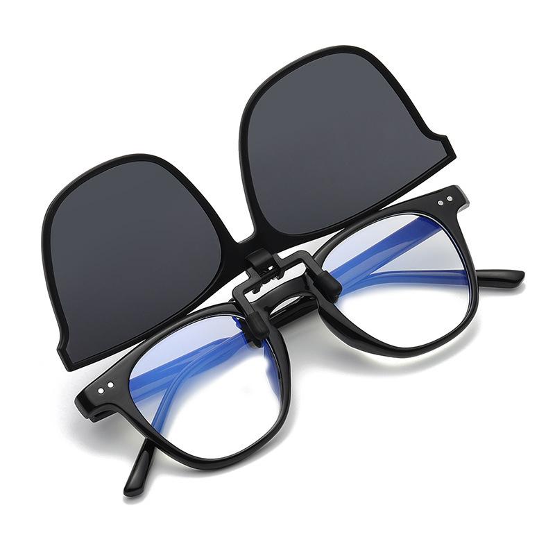 2 szt. Modne ultralekkie okulary przeciwsłoneczne TR z klipsem dla kierowców, okulary noktowizyjne, unisex, podróżne okulary przeciwsłoneczne