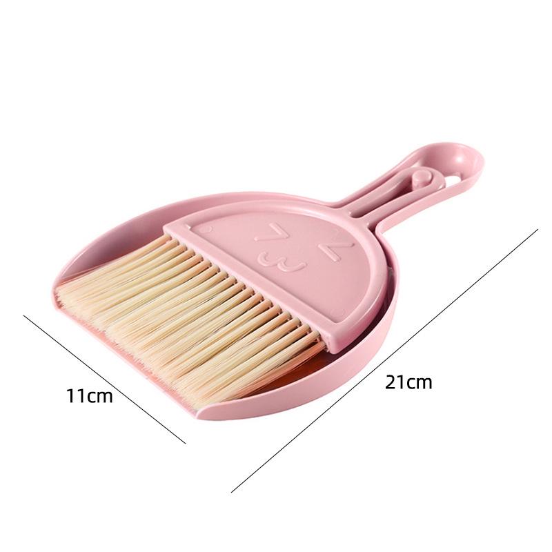 Compact Desktop Dustpan & Broom Set for Home & Pet Use
