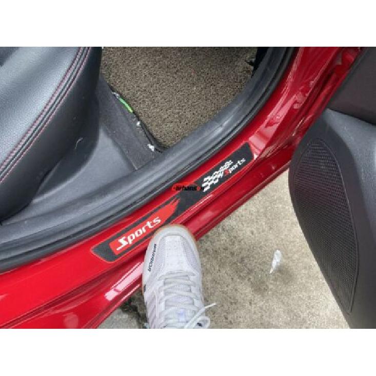 Car Accessories Rubber Door Sill Strip Scuff Plate Protector Guards Auto Sticker