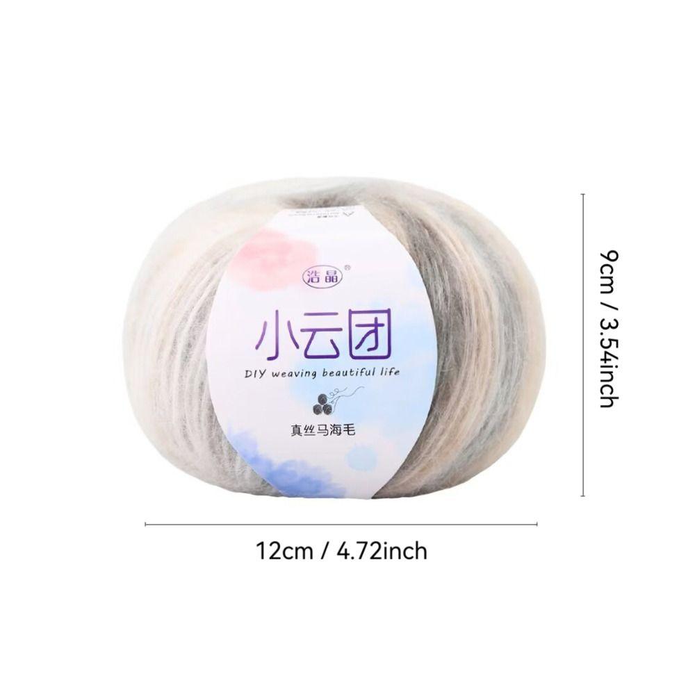 Gradient Crochet Yarn Mohair DIY Hand Knitting Durable Woven Thread  For Bag Blanket