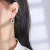 Jewelry Color Treasure Simulation Color Treasure Micro Inlaid Small Clear Stud Earrings Pendant Main Stone 6 * 8