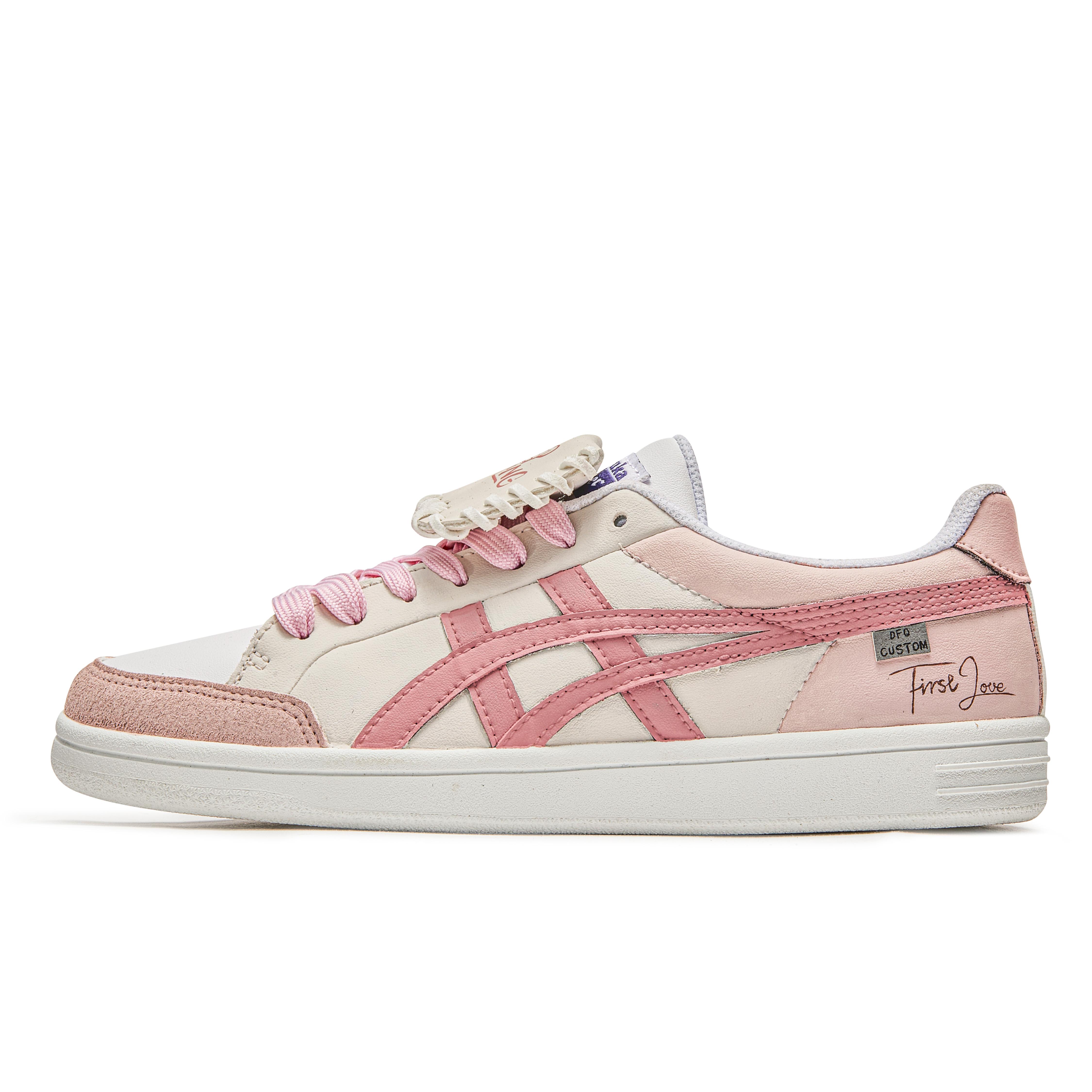Onitsuka Tiger Advanti Freedom Panda, Peach Poetry Society Slip Resistant Low top Skateboard Shoes Unisex Pink White 1183A506-101(Team202-) 38