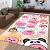 Cute Cartoon Pink Bear Panda Pattern Carpet for Bedroom Decor Kids Suitable for Use As an Anti-slip for Living Room Bedroom Sofas