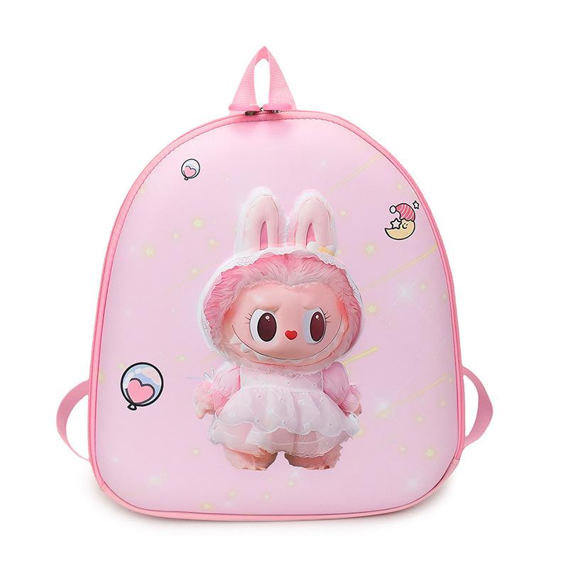

Детский школьный рюкзак Мультяшный рюкзак из ЭВА с жестким корпусом Labub для мальчиков и девочек Рюкзак большой вместимости without pencil case розовый