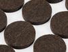 Podkładki filcowe okrągłe samoprzylepne, ciemnobrązowe 28 mm, 12 szt.