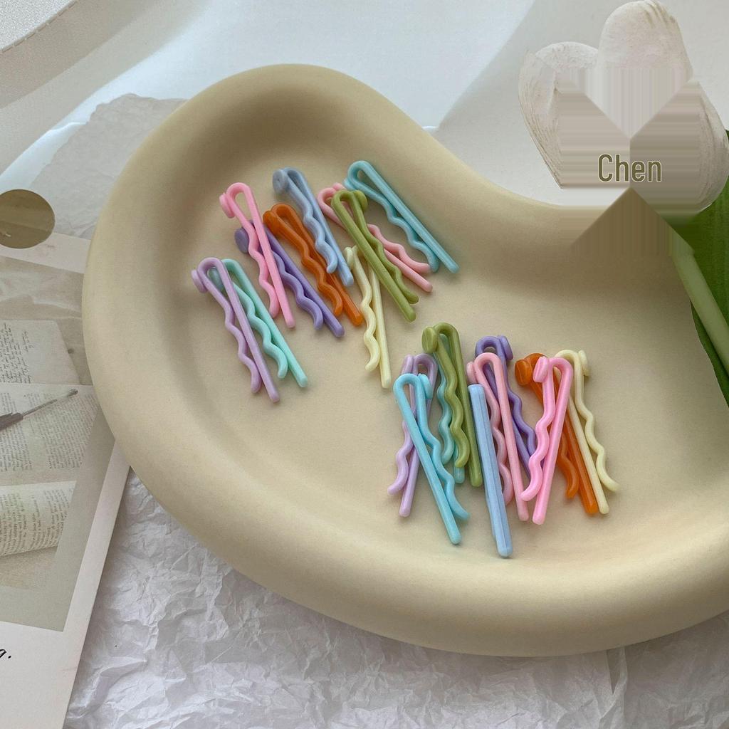 HyunA Style Candy Color Hair Clips – Colorful, Handmade DIY Plastic Accessories