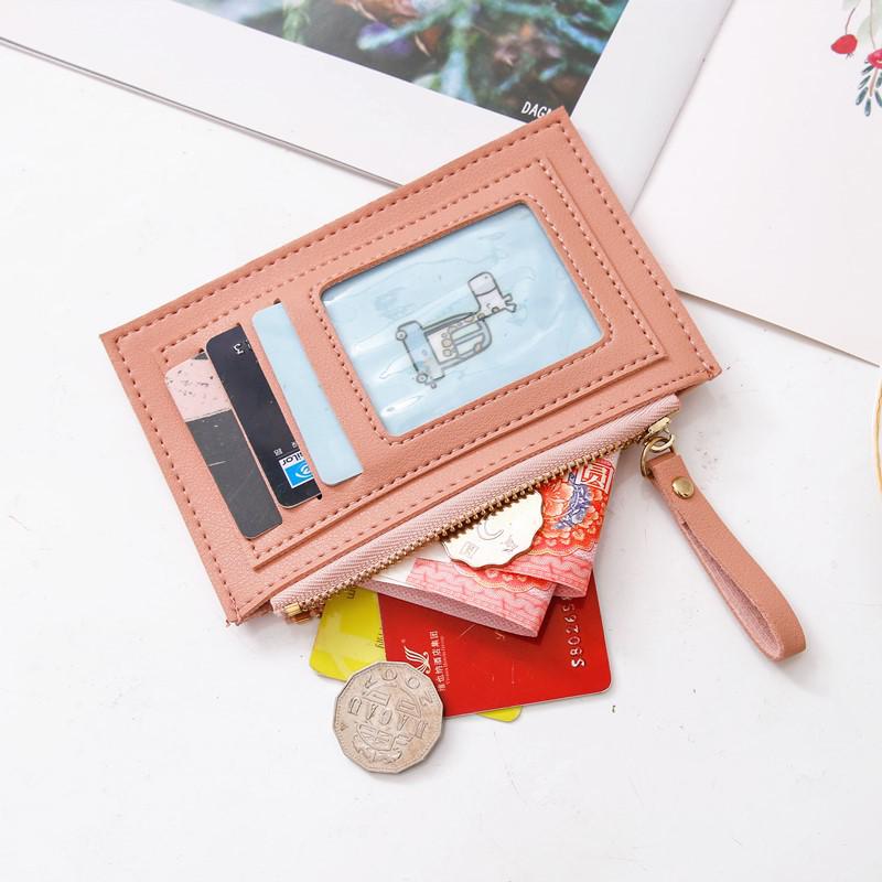 2023 Korean Style Women's Slim Wallet: Short, Simple Coin Purse with Zippered Card Holder