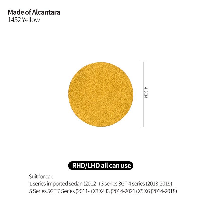 BLT1 For BMW 1/3/4/5/7 Series/3GT/5GT/i3/X3/X4/X5/X6 Top Suede Handbrake Button Sticker Anti-Scratch Car Interior Tuning Accessories