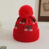 Knitted Hat With Pompom Winter Hats For Children'S Beanie Boys And Girls Kids Cute Cherry Warm Casual New
