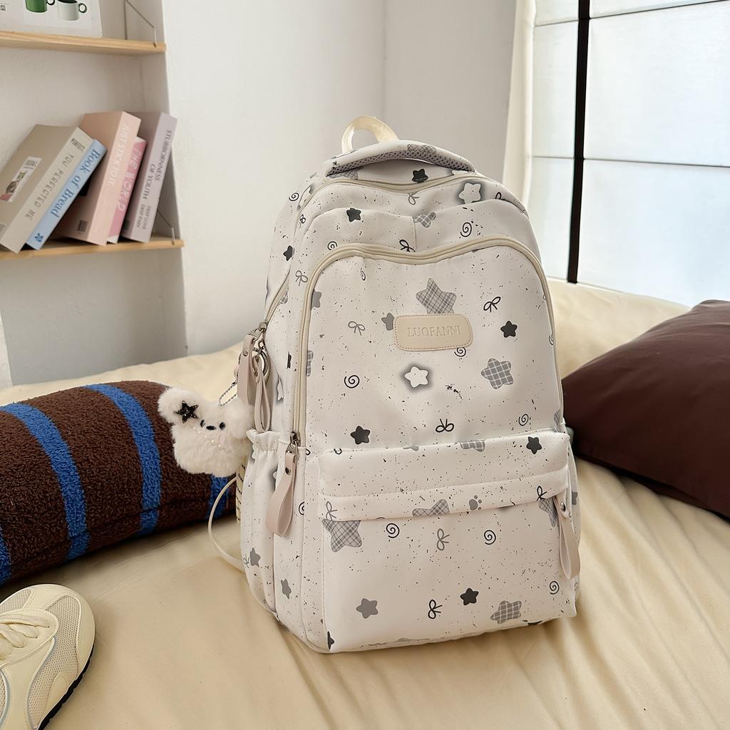 Schoolbag large-capacity printed star student schoolbag junior high school female fourth, fifth and sixth grade backpack high value backpack female 