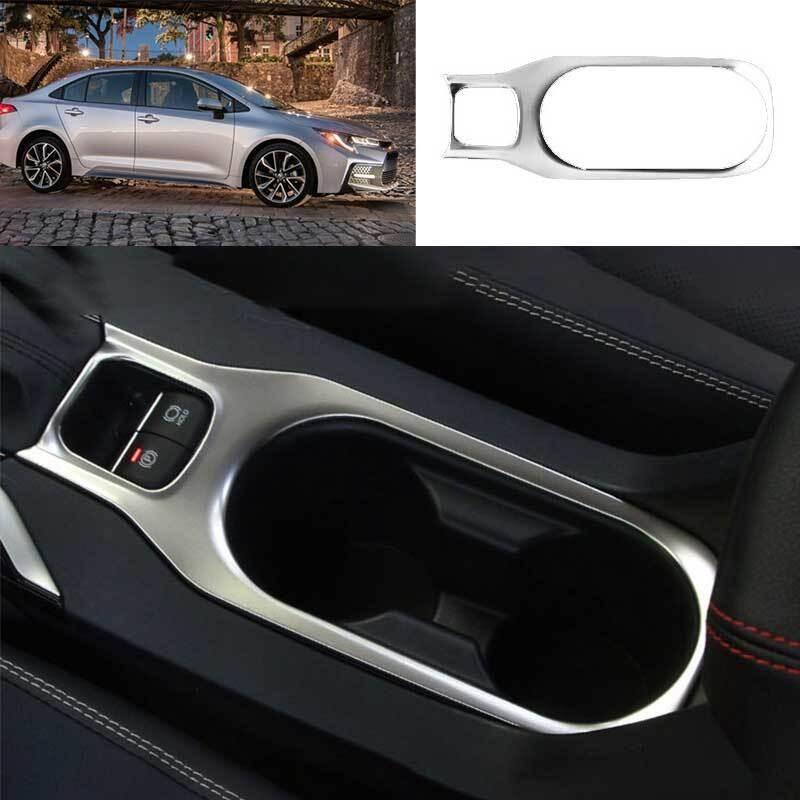 For Toyota Corolla 2020-2024 Silver Steel Center Console Water Cup Holder Panel