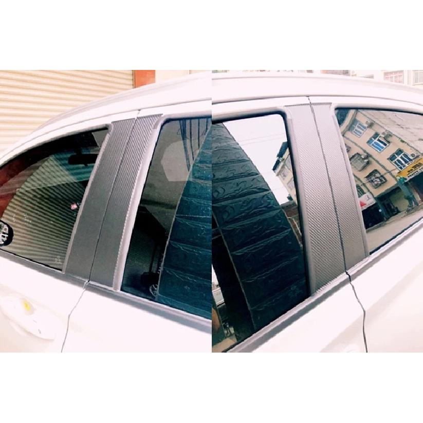 Car Styling Carbon Fiber Window Trim Garnish Pillar Middle Sticker Decoration Film For Honda HRV Vezel 2015 2016 2017 2018