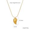 Internet Celebrities Fashion Popular 18K Gold Stainless Steel Water Drop Pendant Women'S Necklace Simple Teardrop Snake Chain