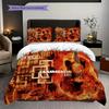 Rock Band Unity Power Three-piece Set (1 * Duvet Cover + 2 * Pillowcase, Without Core) 2D Flat Bedding Set Duvet Cover and Pillowcase