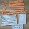 Embossed Twist Rope Modeling Silicone Mold Braided Pattern Cake Rim Decoration DIY Cake Baking Tool Strip Lace Decoration Molds