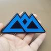 3D Metal Snow Mountain Logo Car Side Fender Rear Trunk Emblem Badge Sticker, Car Front Grill Badge, Car Decoration Additions