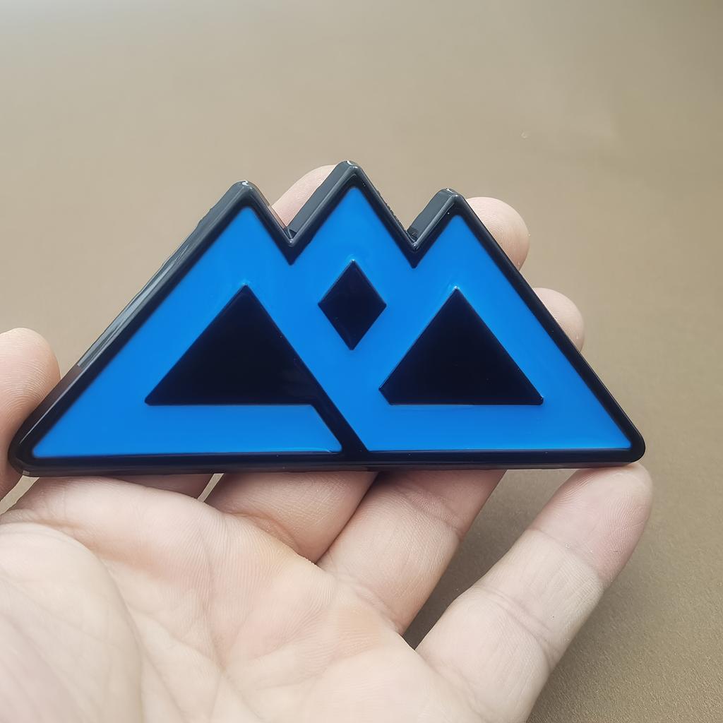 3D Metal Snow Mountain Logo Car Side Fender Rear Trunk Emblem Badge Sticker, Car Front Grill Badge, Car Decoration Additions
