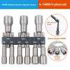 Hex Handle Air Screwdriver Set, 6.35mm, 9/14-piece Metric & Imperial Socket Head Drill Accessories