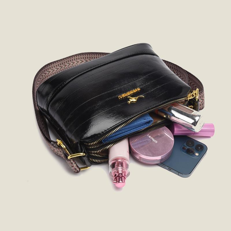 Women's fashion large-capacity multi-compartment shoulder messenger bag, light mobile phone change bag, adjustable shoulder strap