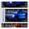 1/36 Ford Raptor F150 Lightning Alloy Die Cast Toy Car Model Sound and Light Pull Back Children's Toy Collectibles Birthday Gift