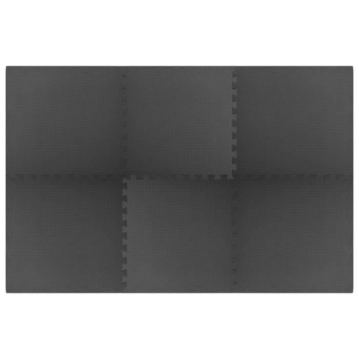 VidaXL Tapis de sol 6 pcs 2,16 Mousse EVA Noir 92461
