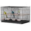 VEVOR Bird Cage, 18 In, Small Parakeet Cage with Divider, Sturdy Metal Bird Flight Cage, Travel Birdcage with 5 Perches & 4 Feeding Cups