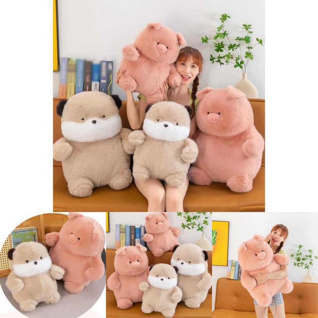 Adorable Plush Beaver Pig Animal Doll For Girls Decorative Pillow Gift