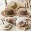 Summer Wide Brim Straw Hat Women Wide Brim Vacation Beach Hat Simple Foldable Travel for Sun Hat Sunscreen UV for Sun Ca