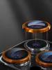 Orange Metal Glass Camera Lens Protector for IPhone 15 14 13 11 Pro Max Plus 12 Mini 15Pro 14Pro Women Ring lens Cover