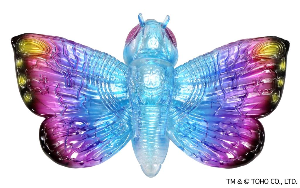 CCP Middle Size Series Godzilla EX Mothra Clear Blue Pink 150mm PVC Soft Vinyl Figure [6th Edition] (1992) Ver. Approx. Pre-painted
