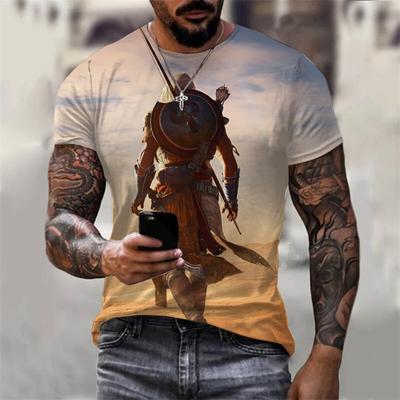 Anime Men's 3D Digital Printed T-shirt Round Neck Top Street Short Sleeve 3D T-shirt