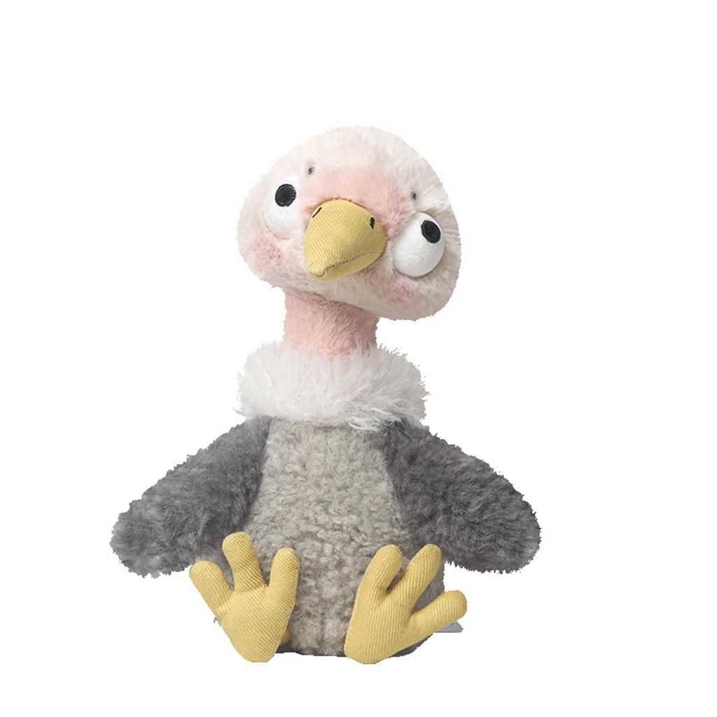 Plush Ostrich Toy Soft Stuffed Bird Animal Figure Sitting Height Approximately 28CM Lightweight Fabric Material Bird Series