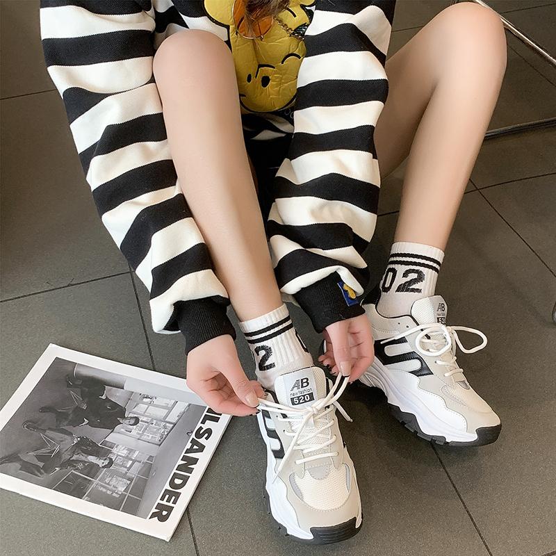 

Mesh Breathable Dad Shoes New Fashion Ladies Casual Sneakers Summer Mesh Breathable Shoes Shock Absorbing Ladies Tennis Shoes