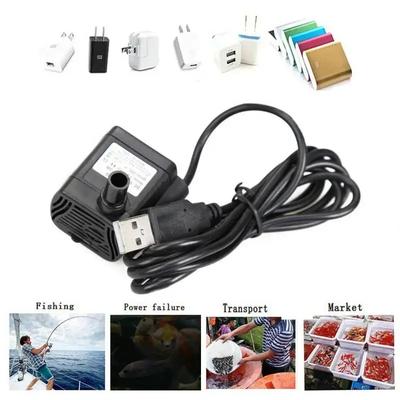 Pompe à eau submersible sans balais Mini 5V USB Super Silencieuse Accessoires Distributeur d'eau pour animaux de compagnie Pompe de circulation d'eau pour aquarium