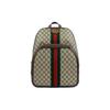 Gucci Ophidia Logo Stripe Web Canvas And Leather Medium Backpack Unisex backpacks Ebony Brown 547967-9U8BT-8994