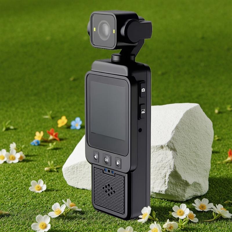 Kamera do vlogowania 1080P Ręczna kamera wideo Stabilizacja Obrotowy obiektyw z ekranem 1,6 cala Mocowanie na śrubę 1/4 cala