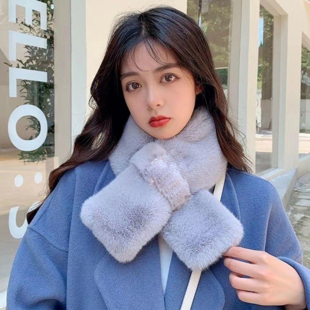 Bib Cross Scarf Thickening Winter Scarves Warm Neck Cover Snood Cowl Tube  Autumn Winter