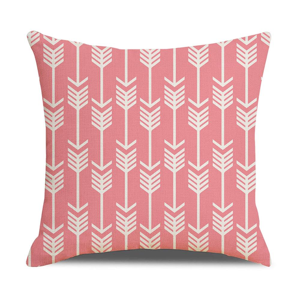 Nordic Geometric Decorative Pillow Sofa Cushion Cover Modern Home Decor Square Pillowcase Peach Skin Pillowcase