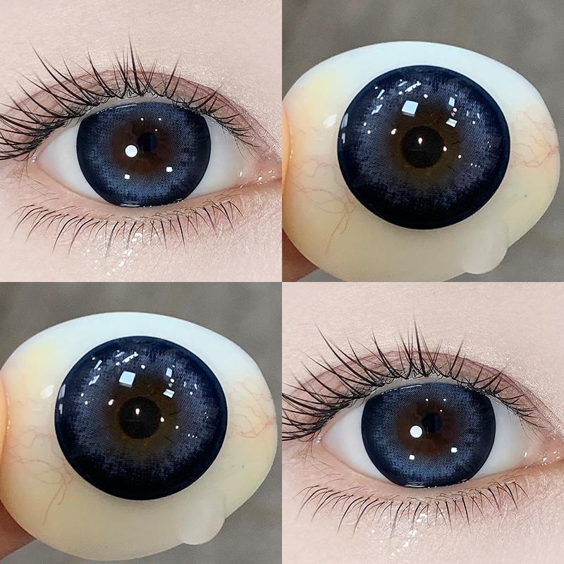 Doll eye Contact Lens 14.5mm Mill Creek 2pcs Lively Blue Soft Lens Annual For Men Women Prescription Natural Myopia Color Eyes