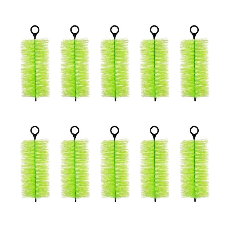 Pack of 10 Fish Pond Filter Brushes Corrosion Resistant Efficient Cleaning Brush for Fishtanks Pond Pool Maintenances
